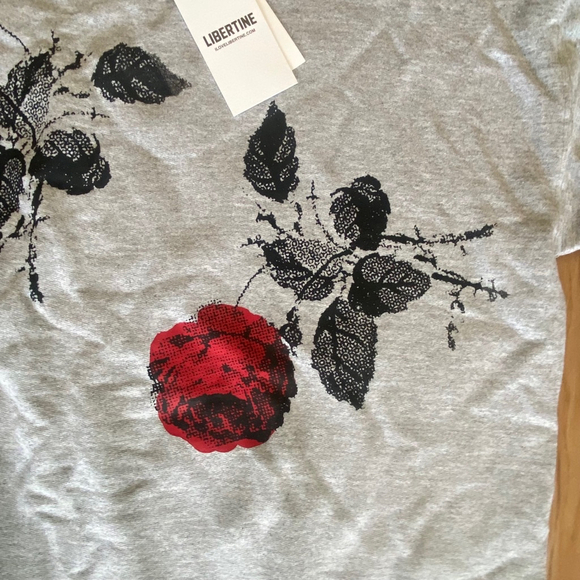 Men's Libertine Sweatshirt Size Unspecified Gray with Rose Print - Picture 4 of 7